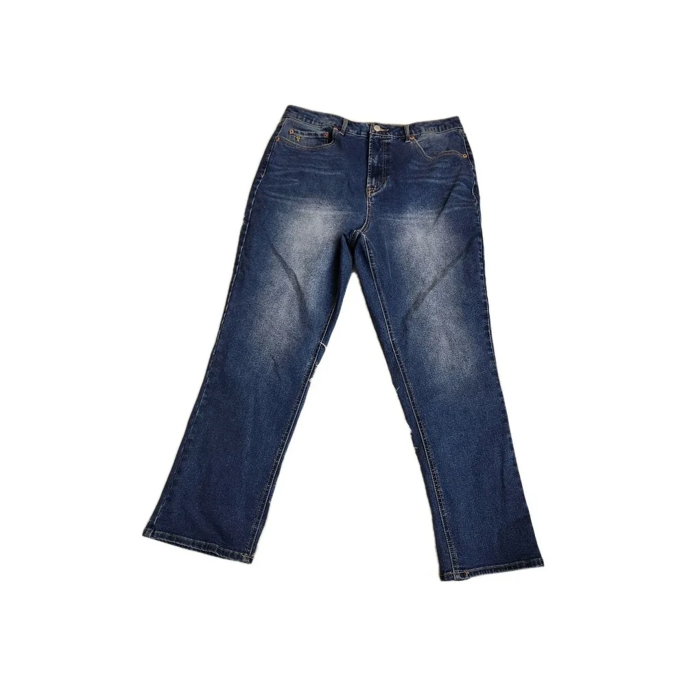 Frye Jeans Womens 12 Blue Denim Straight High‎ Rise Medium Wash Retro 12x31
